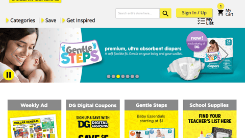 Dollar General Gentle Steps Carousel Ad