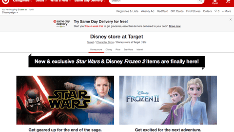 Target 'Frozen 2' Display Ad