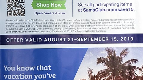 Sam’s Club P&G Digital Incentive 