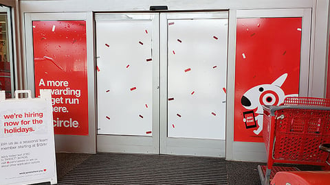 Target Circle Door Cling
