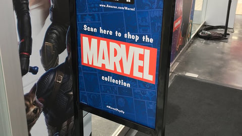Presented by Amazon Marvel SmileCode Stanchion