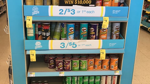 Walgreens Pringles Mystery Flavor Endcap