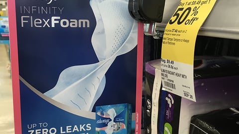 Always Walgreens Shelf Talker