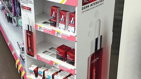 Revitalift Derm Intensives Walgreens Floorstand