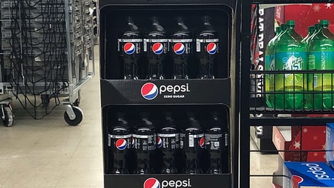 Pepsi Zero Sugar Dollar General Floorstand