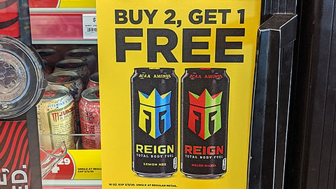 Reign Total Body Fuel Circle K Cooler Cling