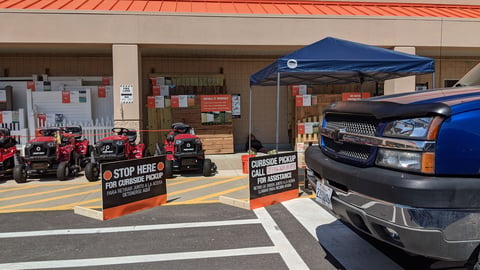 Home Depot Curbside Pick Up Outdoor Signage