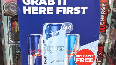 Red Bull 'Winter Edition' Circle K Cooler Clings