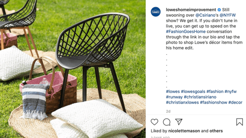 Lowe's New York Fashion Week Instagram Update
