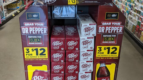 Dr Pepper Dollar General Football Floorstand