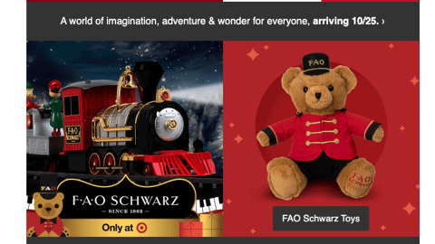 Target FAO Schwarz Email Ad