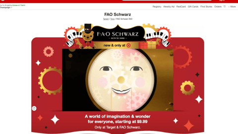 Target FAO Schwarz Promotional Page
