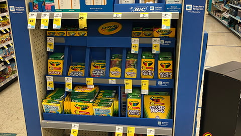 Walgreens WE Teachers BTS Endcap