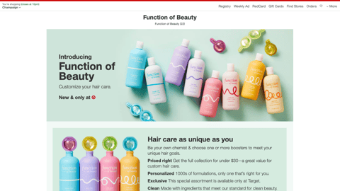 Target Function of Beauty Brand Showcase