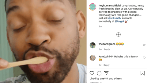 Hey Humans Will Smith 'Minty Fresh Breath' Instagram Update