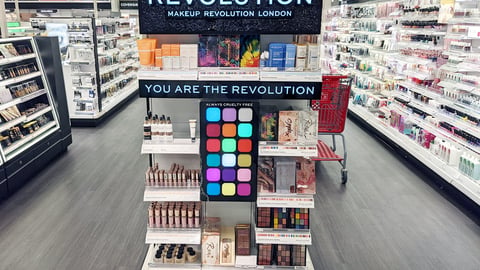 Revolution Beauty London Target Endcap Display