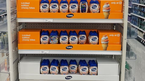Target Tums Chewy Bites 'Orange & Cream' Endcap