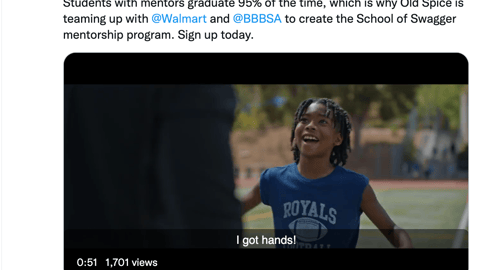 Old Spice Walmart 'School of Swagger' Tweet