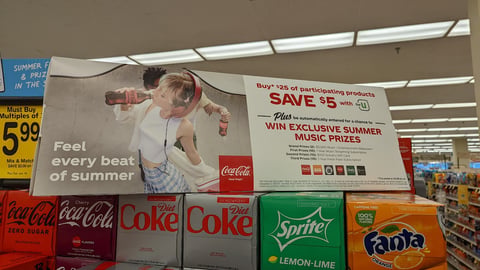 Coca-Cola Jewel-Osco 'Feel Every Beat of Summer' Case Stack Header