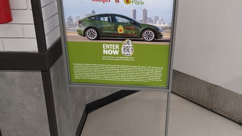 Avocados from Peru Meijer 'Enter Now' Stanchion Sign