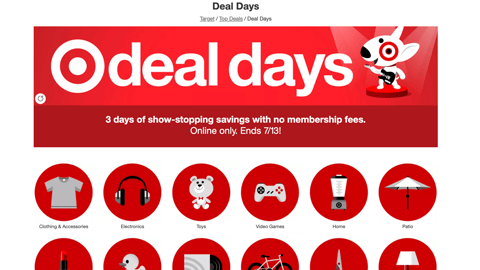 Target Deal Days Web Pages