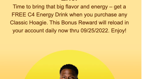 Wawa C4 'Bonus Reward' Email