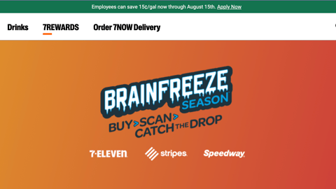 7-Eleven 'Brainfreeze Season' Promotional Page