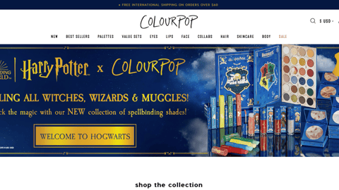 Harry Potter x ColourPop 'Welcome to Hogwarts' Banner Ad