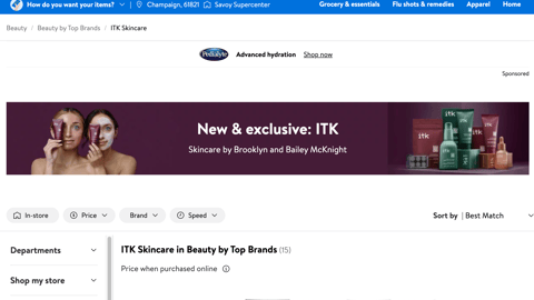 Walmart ITK Banner Ad