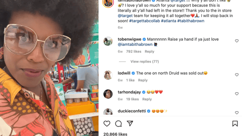 Tabitha Brown for Target Instagram Update