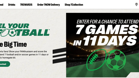 7-Eleven 'Fuel Your Football' Leaderboard Ad