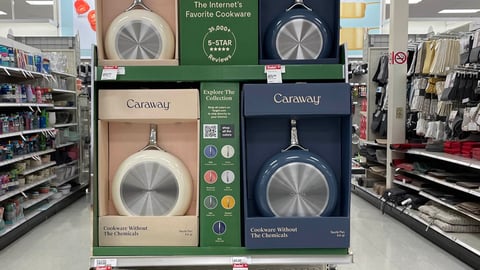 Target Caraway 'The Internet's Favorite Cookware' Endcap Display