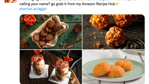 Cheetos Amazon 'Recipe Hub' Tweet