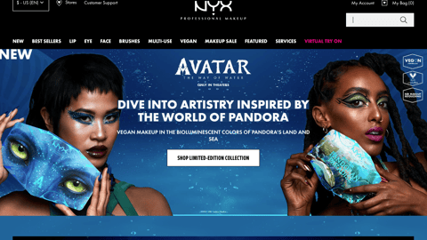 Ulta NYX Avatar Landing Page