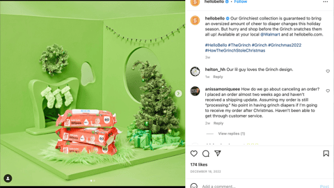 Hello Bello Walmart 'How the Grinch Stole Christmas' Instagram Update
