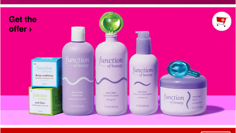 Target Function of Beauty 'Get the Offer' Email Ad