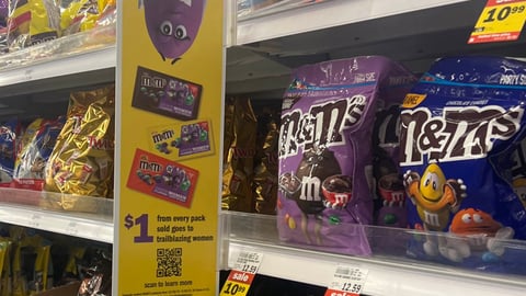 Meijer M&Ms 'Flipping The Status Quo' Aisle Violator