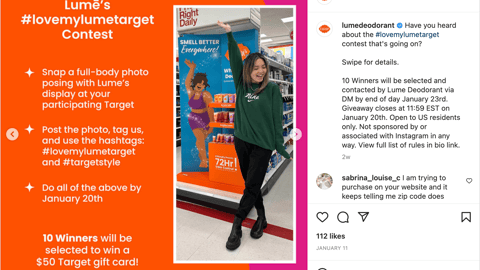Lume Target Instagram Update