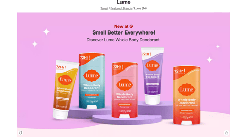 Target Lume 'Smell Better Everywhere' Showcase