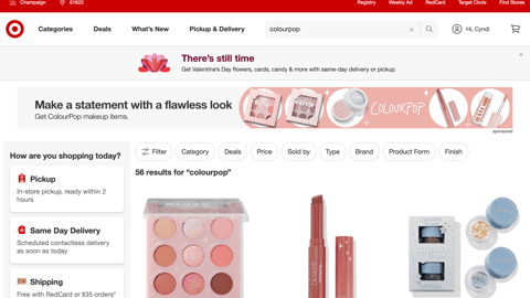 Target ColourPop Banner Ad
