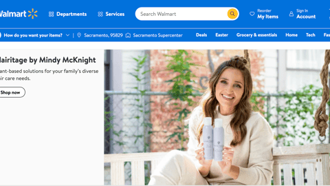 Walmart Hairitage by Mindy McKnight E-Commerce Page