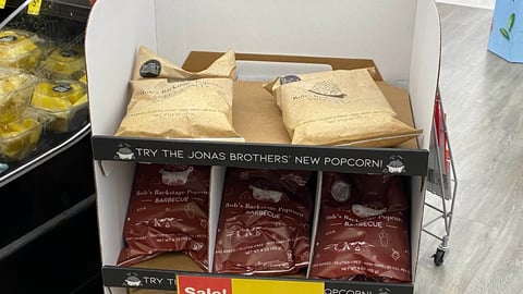 Rob's Backtage Popcorn 'The Jonas Brothers' New Popcorn' Floorstand