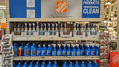 Ecolab Scientific Clean Home Depot 'Your Professional Choice for Clean' Endcap