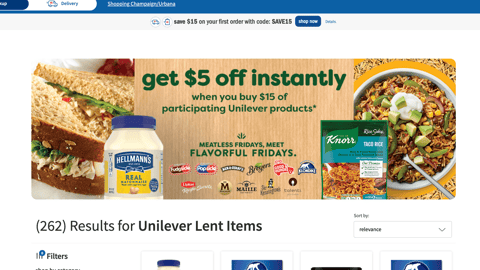 Meijer Unilever 'Meatless Fridays' Promotional Page