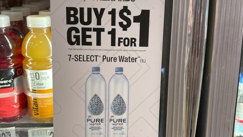 7-Eleven 7-Select Pure Water 'Power Up' Cooler Cling