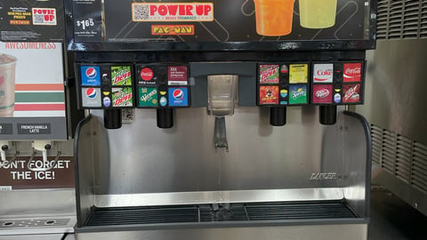 7-Eleven Big Gulp 'Power Up' Beverage Dispenser Signs