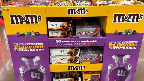 M&Ms 'Supporting Women' Pallet Display