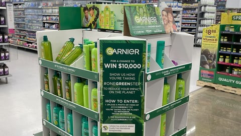 Garnier 'Greener Beauty' Pallet Display