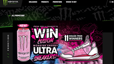 Monster Energy Ultra Strawberry Dreams 7-Eleven Entry Page