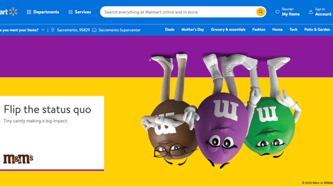 Walmart M&M's 'Flip the Status Quo' Web Page